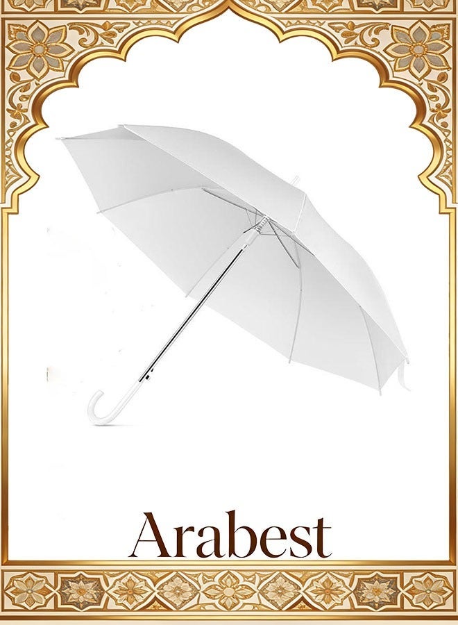 Arabest Umbrellas,Stick Umbrellas, Bulk Auto Open Windproof Stick Umbrellas,J Hook Handle Windproof Large Canopy Umbrella for Wedding Celebration,Rainy,Outdoor(Frosted) - Image 2